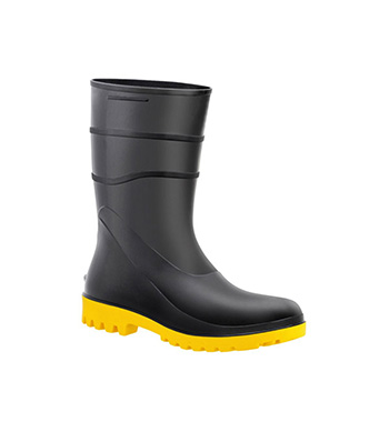 BOTA PVC PRETA CANO CURTO SOL. AMA S/F C.A. 37456 BRACOL